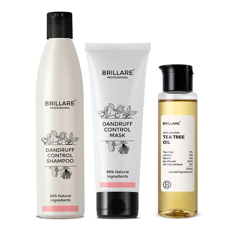 Brillare Dandruff + Tea Tree Oil products available at D Squared Unisex Salon